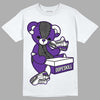 Dark Iris 3s DopeSkill T-Shirt Sneakerhead BEAR Graphic - White 