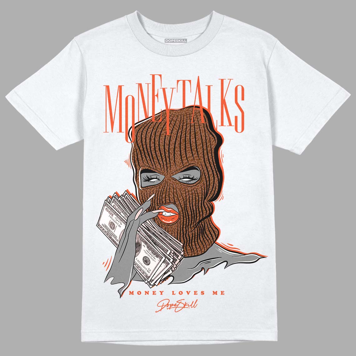 Desert Elephant 3s DopeSkill T-Shirt Money Talks Graphic - White