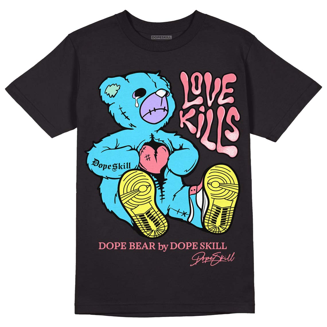 Candy Easter Dunk Low DopeSkill T-Shirt Love Kills Graphic - Black