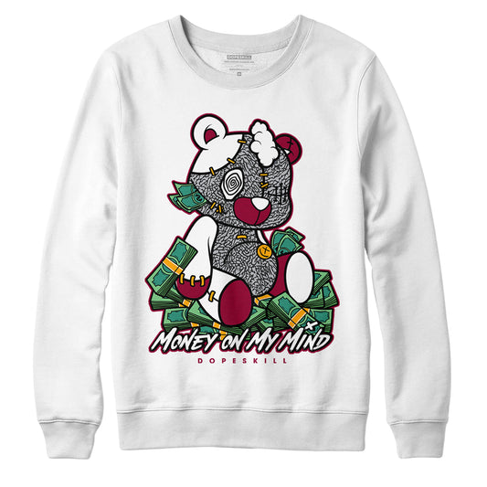 AJ 3 Cardinal Red DopeSkill Sweatshirt MOMM Bear Graphic