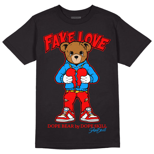 Fruity Pebbles Dunks DopeSkill T-Shirt Fake Love Graphic - Black