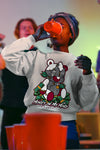 AJ 3 Cardinal Red DopeSkill Sweatshirt MOMM Bear Graphic