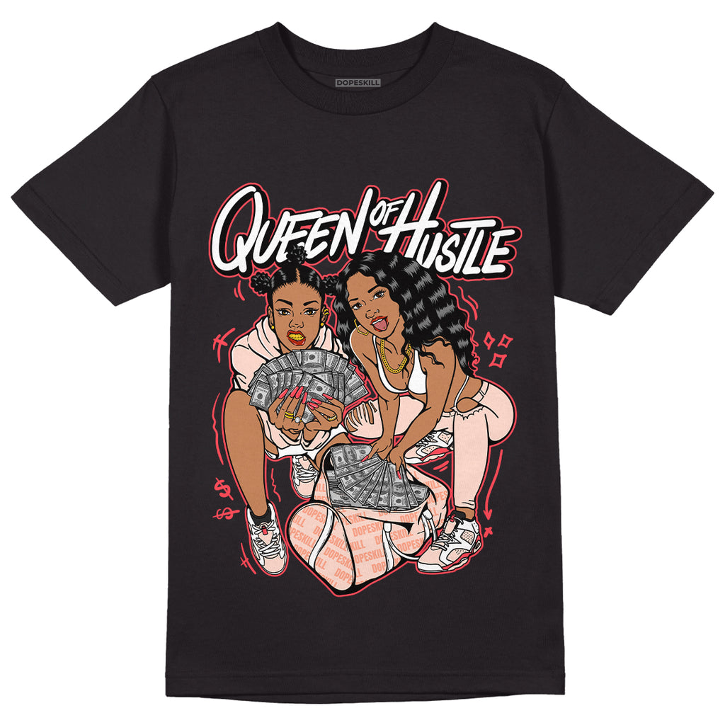 Jordan 6 Low Atmosphere DopeSkill T-Shirt Queen Of Hustle Graphic - Black 