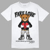 Jordan 1 High 85 Black White DopeSkill T-Shirt Fake Love Graphic Streetwear - White 