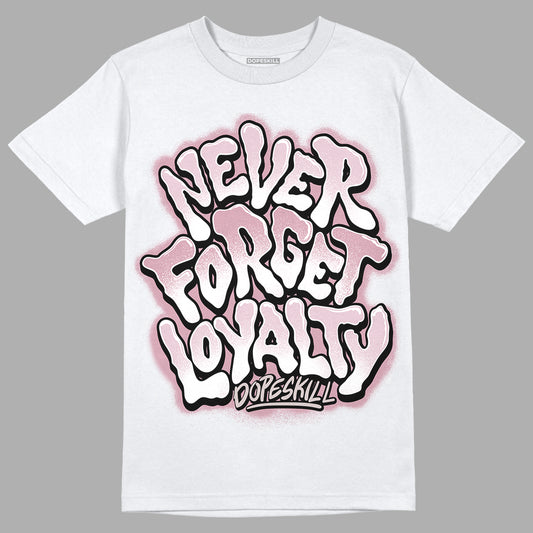 Dunk Low Teddy Bear Pink DopeSkill T-Shirt Never Forget Loyalty Graphic - White 