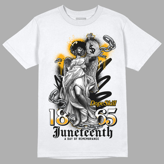 Black Taxi 12s DopeSkill T-Shirt Juneteenth Graphic - White 