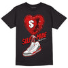 Fire Red 3s DopeSkill T-Shirt Self Made Graphic - Black