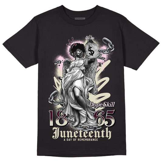 Dunk Low Night Maroon and Medium Soft Pink DopeSkill T-Shirt Juneteenth Graphic Streetwear  - Black