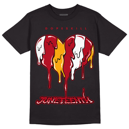 Cardinal 7s DopeSkill T-Shirt Juneteenth Heart Graphic - Black 