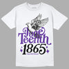 Jordan 13 Court Purple DopeSkill T-Shirt Juneteenth 1865 Graphic Streetwear - White