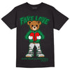 Nike SB x Jordan 4 “Pine Green” DopeSkill T-Shirt Fake Love Graphic Streetwear - Black