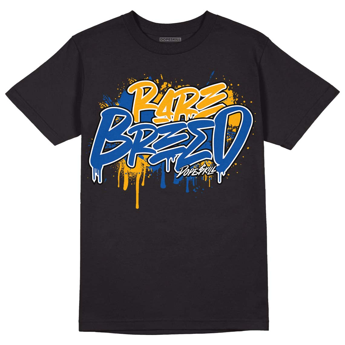 Dunk Blue Jay and University Gold DopeSkill T-Shirt Rare Breed Graphic Streetwear - Black