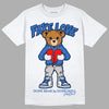 True Blue 1s DopeSkill T-Shirt Fake Love Graphic - White