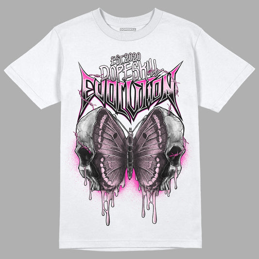 Triple Pink Dunk Low DopeSkill T-Shirt DopeSkill Evolution Graphic - White 