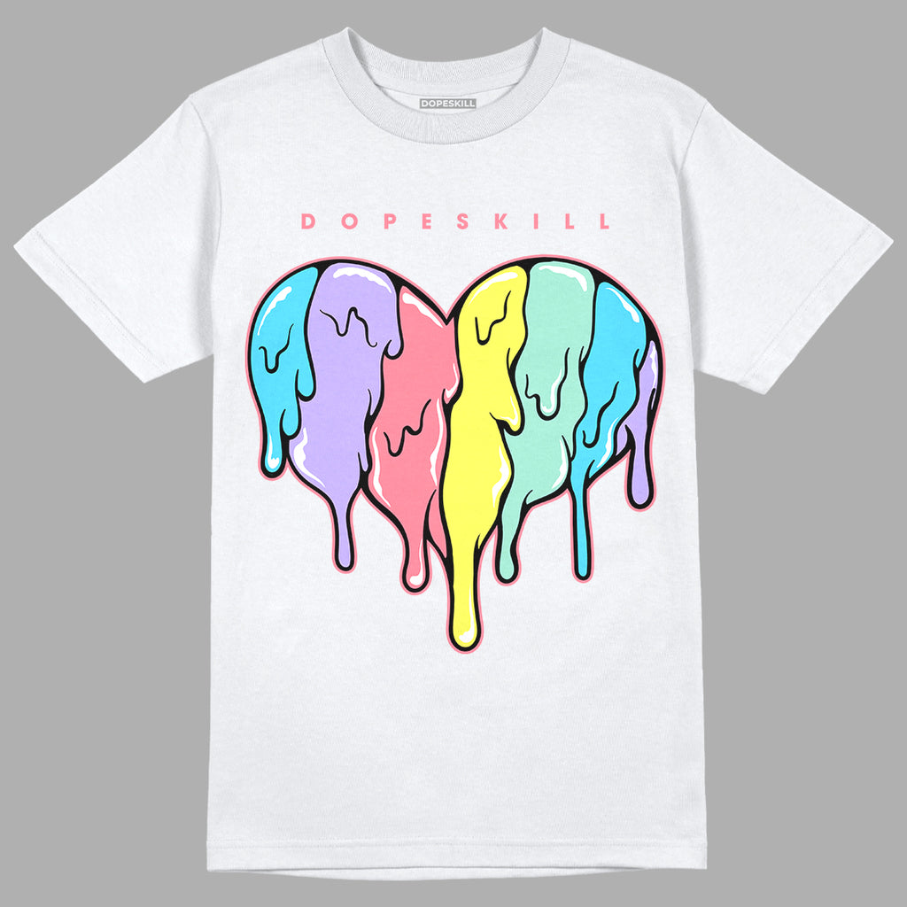 Candy Easter Dunk Low DopeSkill T-Shirt Slime Drip Heart Graphic - White 
