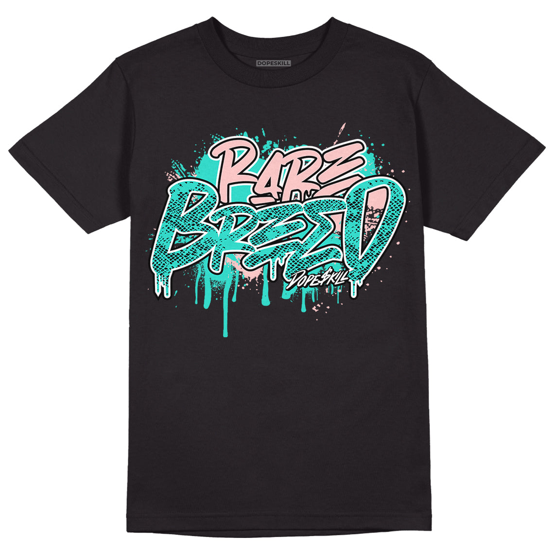 Green Snakeskin Dunk Low DopeSkill T-Shirt Rare Breed Graphic - Black