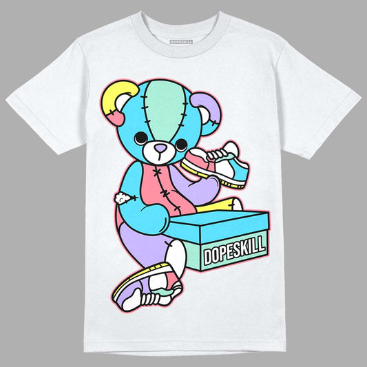 Candy Easter Dunk Low DopeSkill T-Shirt Sneakerhead BEAR Graphic - White 