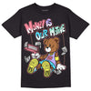 Candy Easter Dunk Low DopeSkill T-Shirt Money Is Our Motive Bear Graphic - Black