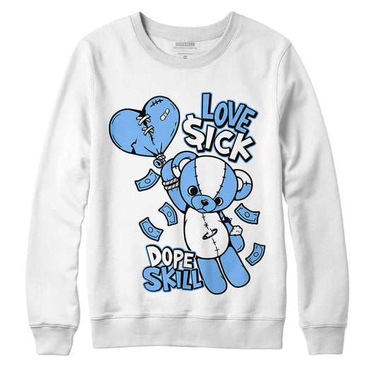 AJ 6 University Blue DopeSkill Sweatshirt Love Sick Graphic