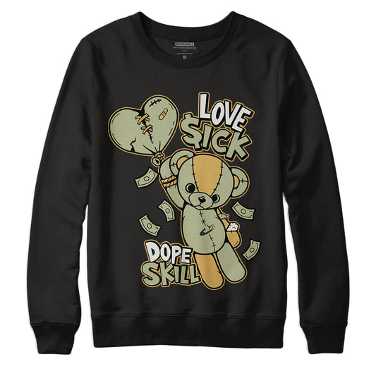 Jordan 5 Jade Horizon DopeSkill Sweatshirt Love Sick Graphic - Black 