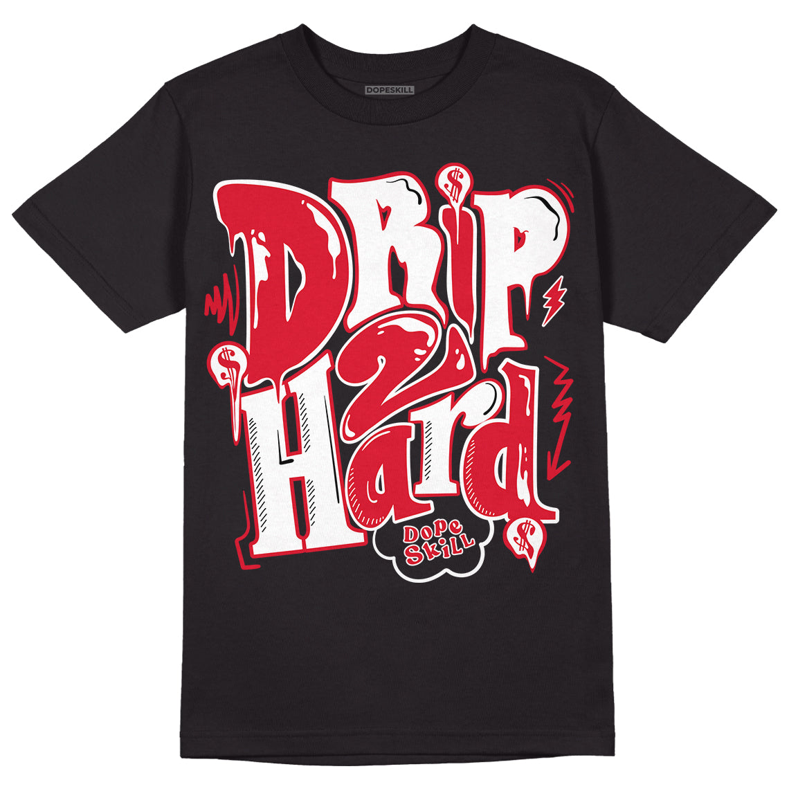 Lost & Found 1s DopeSkill T-Shirt Drip Too Hard Graphic - Black