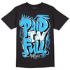 University Blue 13s DopeSkill T-Shirt New Paid In Full Graphic - Black 