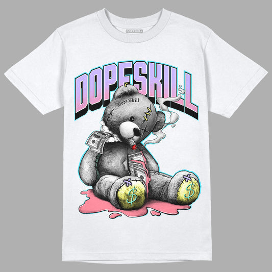 Candy Easter Dunk Low DopeSkill T-Shirt Sick Bear Graphic - White 