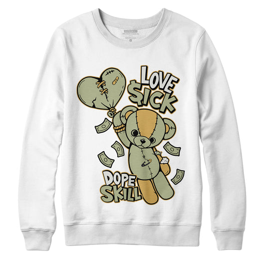 Jordan 5 Jade Horizon DopeSkill Sweatshirt Love Sick Graphic - White 