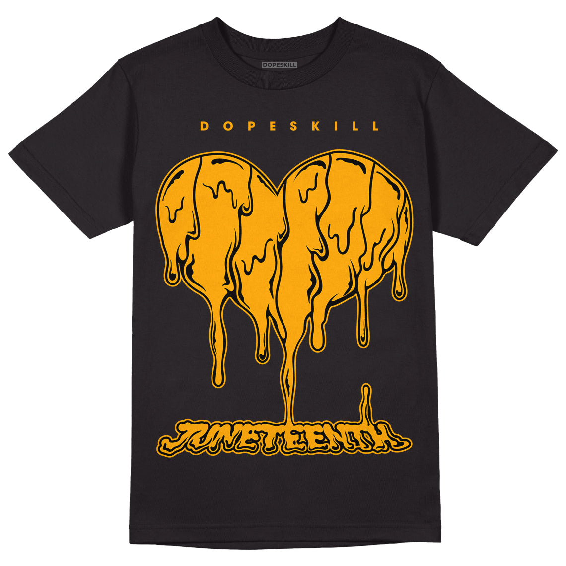 Black Taxi 12s DopeSkill T-Shirt Juneteenth Heart Graphic - Black