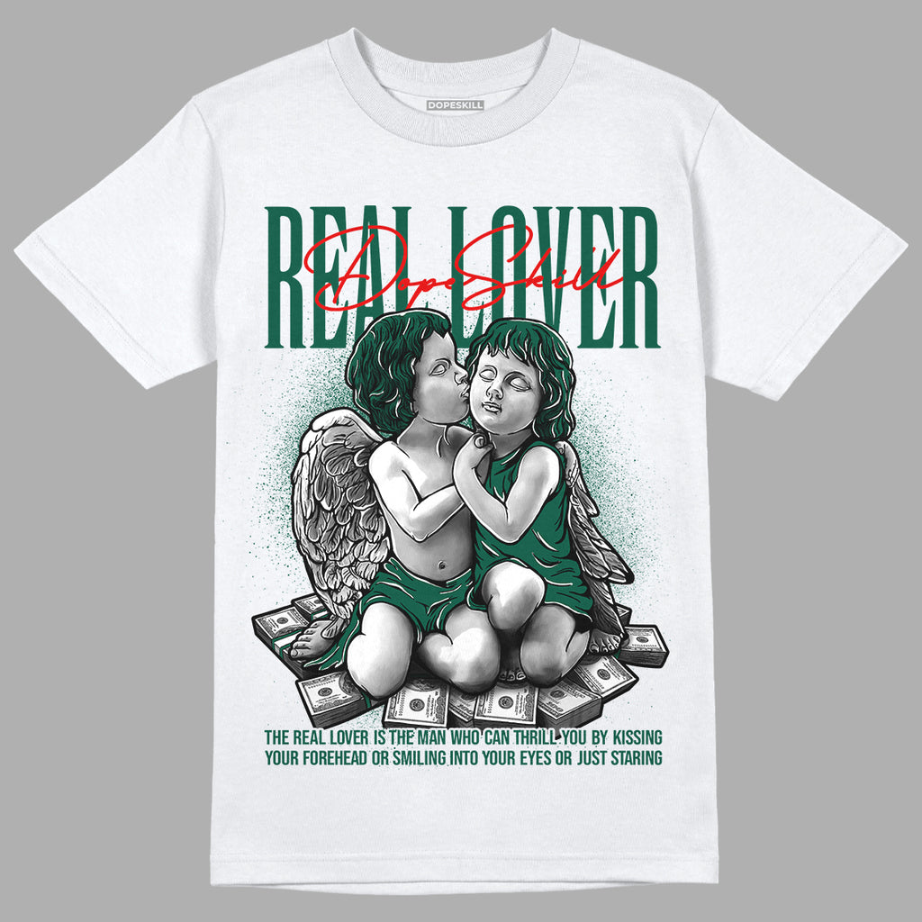 Lottery Pack Malachite Green Dunk Low DopeSkill T-Shirt Real Lover Graphic - White