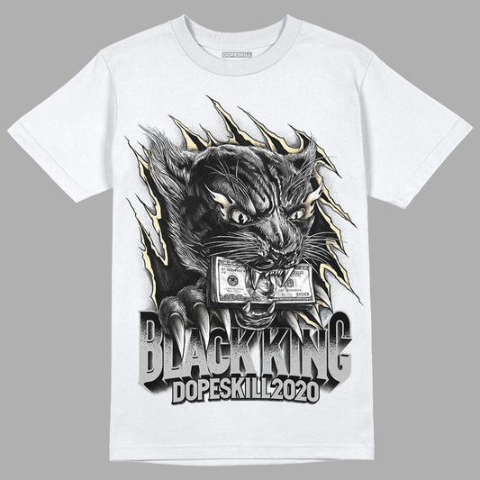 Jordan 4 Retro SE Craft Photon Dust DopeSkill T-Shirt Black King Graphic Streetwear  - White 