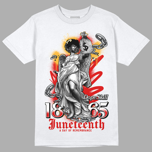 Dunk Low Gym Red DopeSkill T-Shirt Juneteenth Graphic - White 