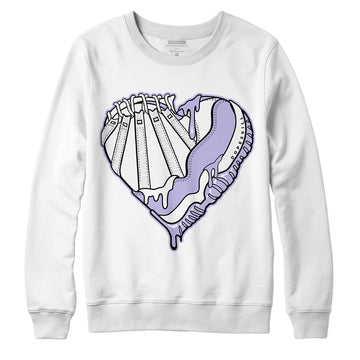 AJ 11 Low Pure Violet DopeSkill Sweatshirt Heart AJ 11 Graphic