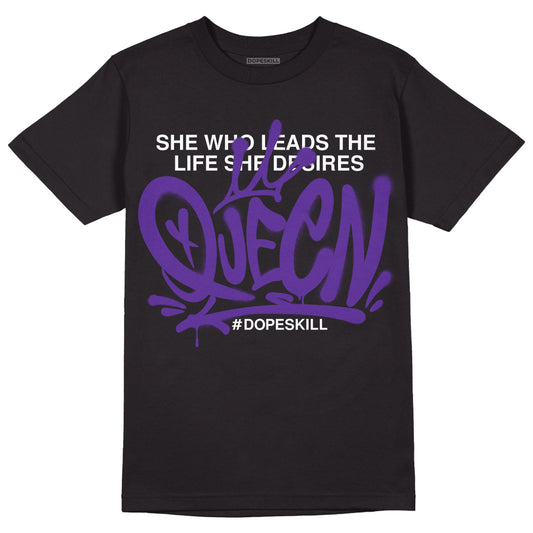 Court Purple 13s DopeSkill T-Shirt Queen Graphic - Black