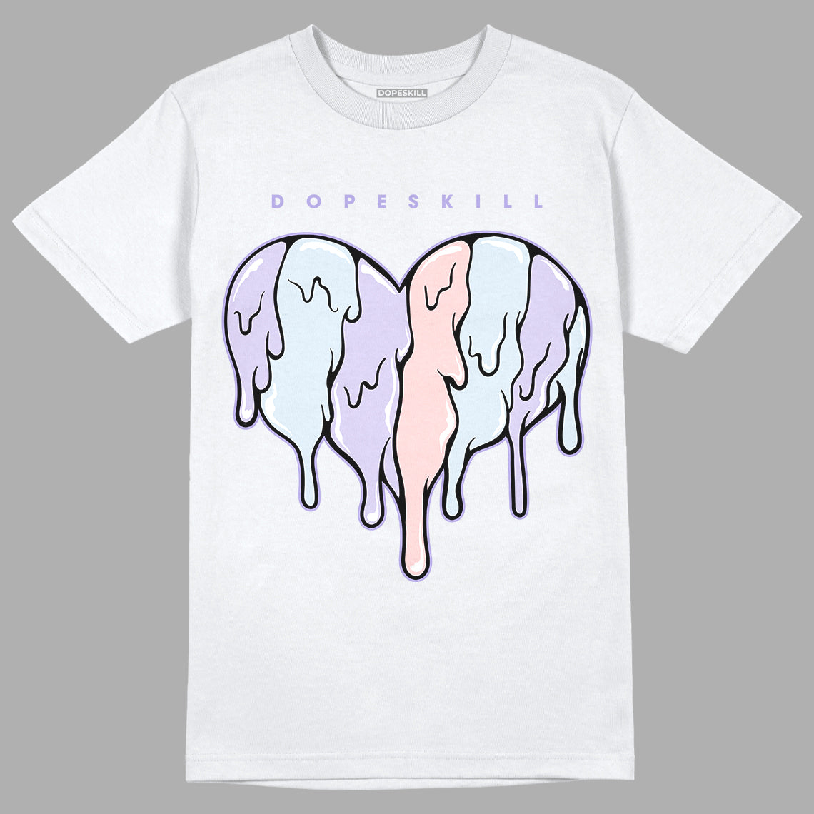 Easter Dunk Low DopeSkill T-Shirt Slime Drip Heart Graphic - White 