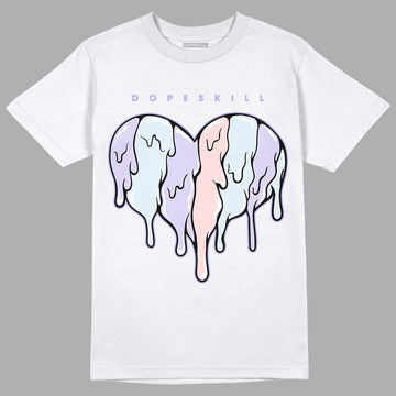 Easter Dunk Low DopeSkill T-Shirt Slime Drip Heart Graphic - White 