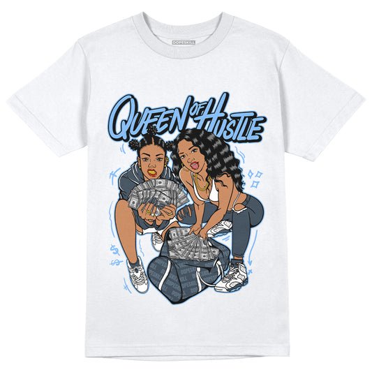 Jordan 6 Midnight Navy DopeSkill White T-Shirt Queen Of Hustle Graphic