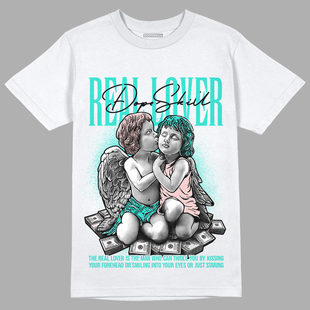 Green Snakeskin Dunk Low DopeSkill T-Shirt Real Lover Graphic - White