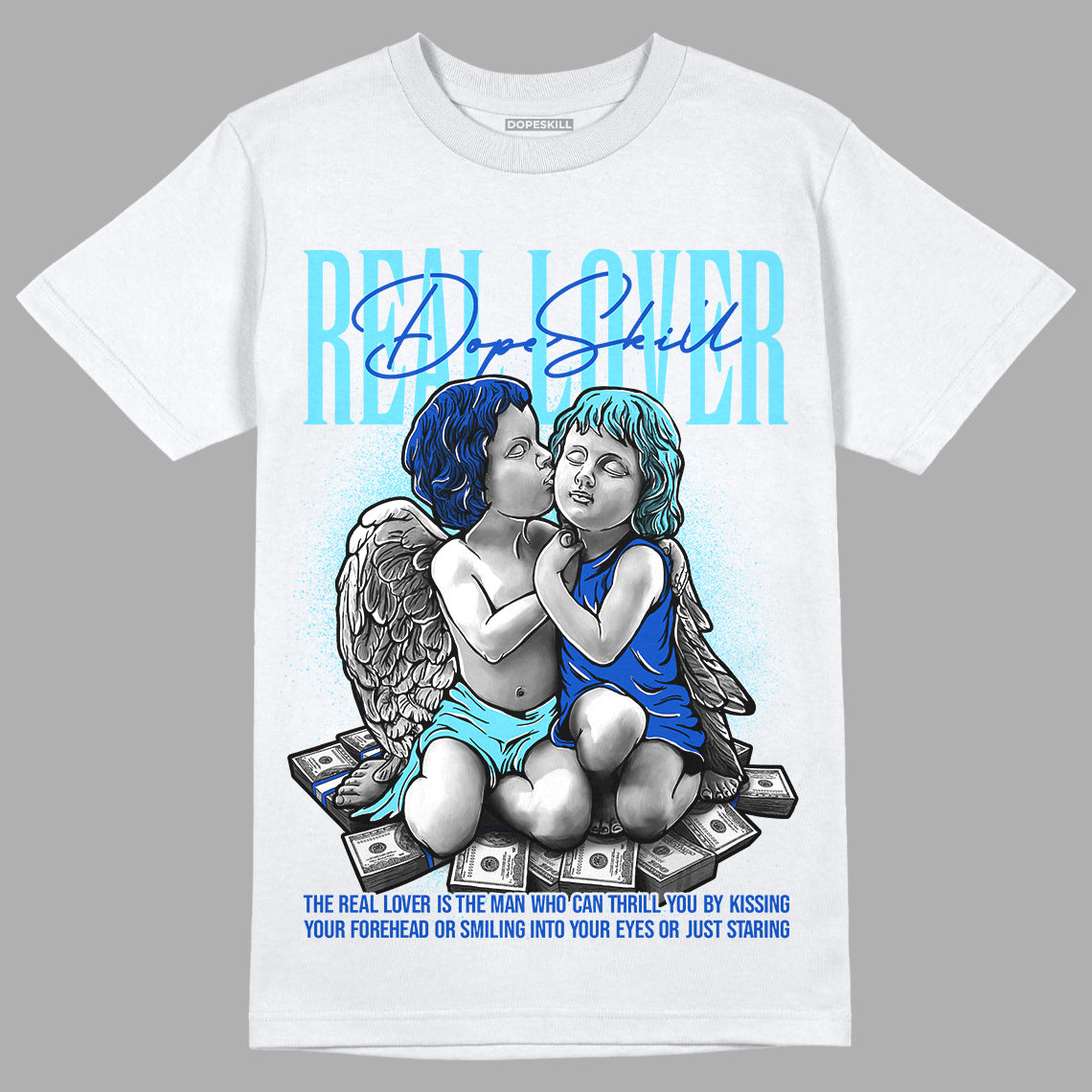 SB Dunk Argon DopeSkill T-Shirt Real Lover Graphic - White 