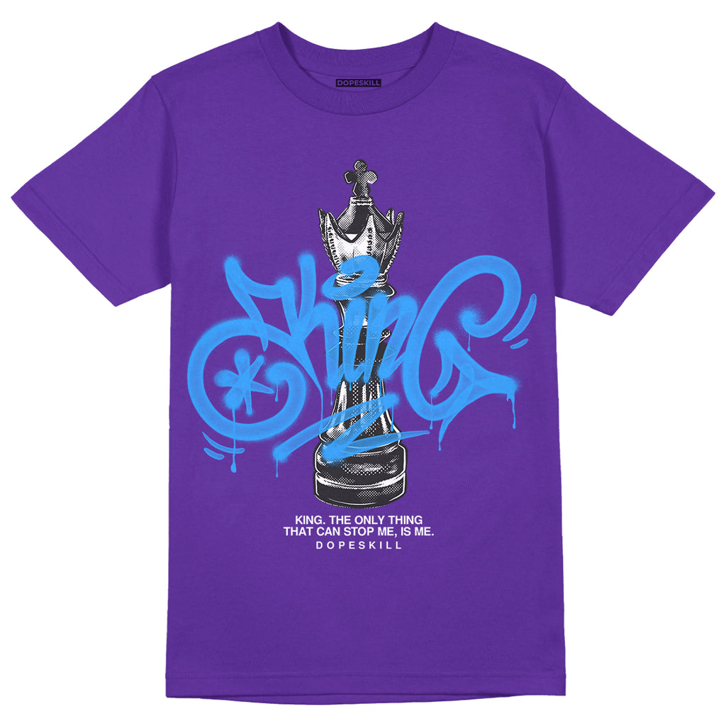 Jordan 13 Court Purple DopeSkill Purple T-Shirt King Chess Graphic Streetwear