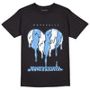 Jordan 6 UNC DopeSkill T-Shirt Juneteenth Heart Graphic - Black 