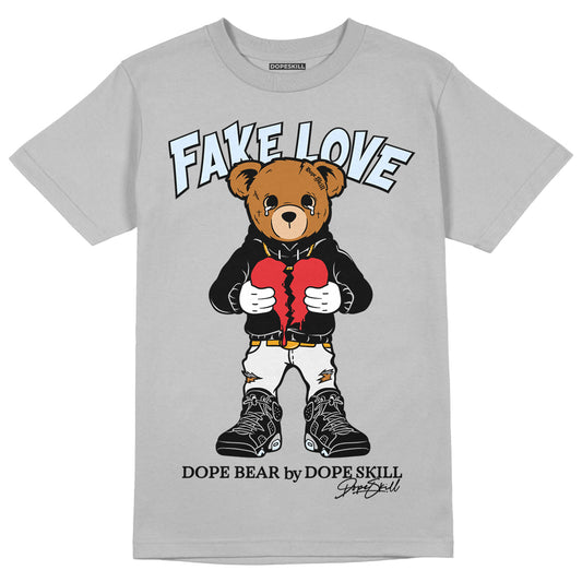 Black Metallic Chrome 6s DopeSkill Metallic Silver T-shirt Fake Love Graphic