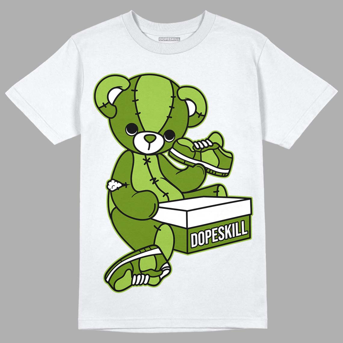 Dunk Low 'Chlorophyll' DopeSkill T-Shirt Sneakerhead BEAR Graphic - White 