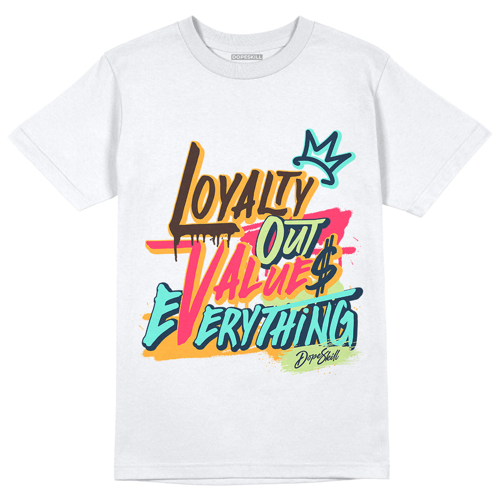 Jordan 1 Low Flyease Bio Hack DopeSkill T-Shirt LOVE Graphic - White 