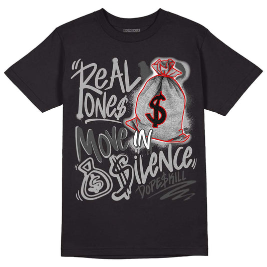 Jordan 5 Retro P51 Camo DopeSkill T-Shirt Real Ones Move In Silence Graphic Streetwear - Black 