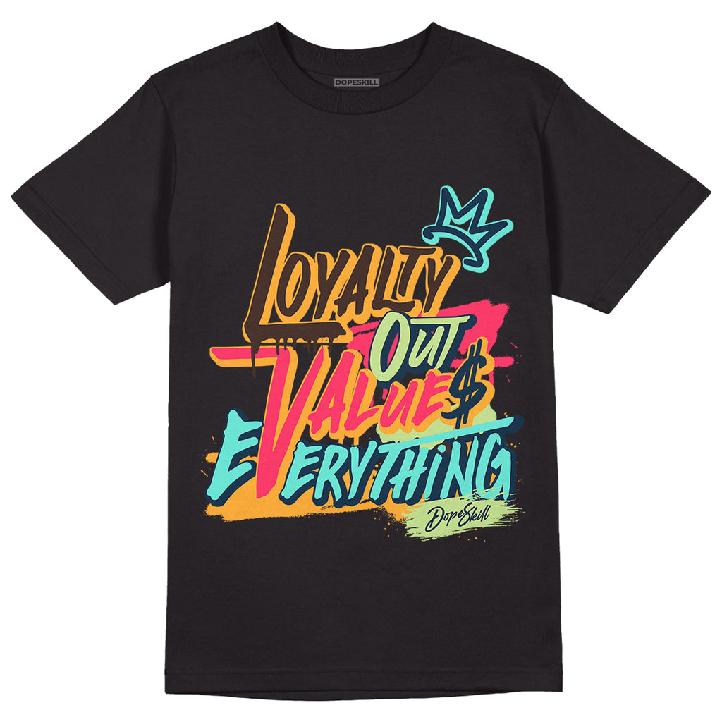 Jordan 1 Low Flyease Bio Hack DopeSkill T-Shirt LOVE Graphic - Black 