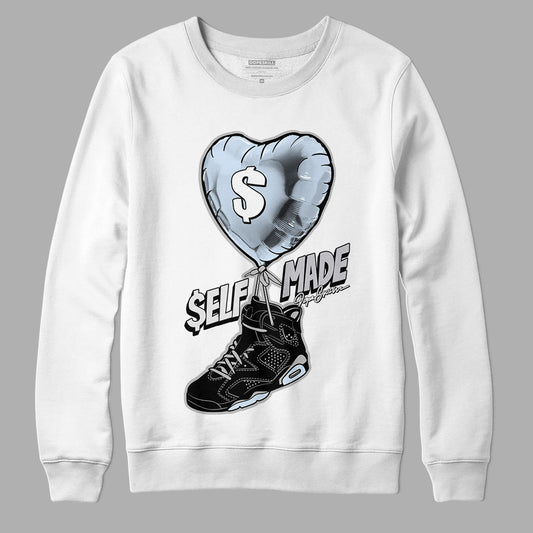 Black Metallic Chrome 6s DopeSkill Sweatshirt Self Made Graphic - White