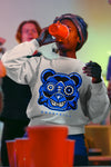 Yz 350 Boost V2 Dazzling Blue DopeSkill Sweatshirt Robo Bear Graphic