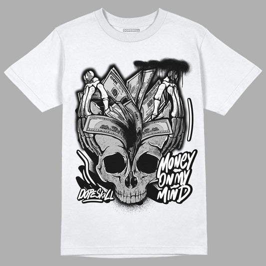 Dunk Low Panda White Black DopeSkill T-Shirt MOMM Skull Graphic - White 