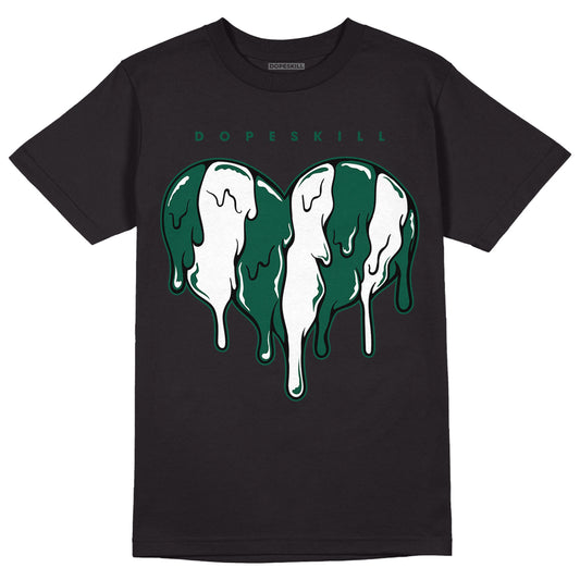 Lottery Pack Malachite Green Dunk Low DopeSkill T-Shirt Slime Drip Heart Graphic - Black